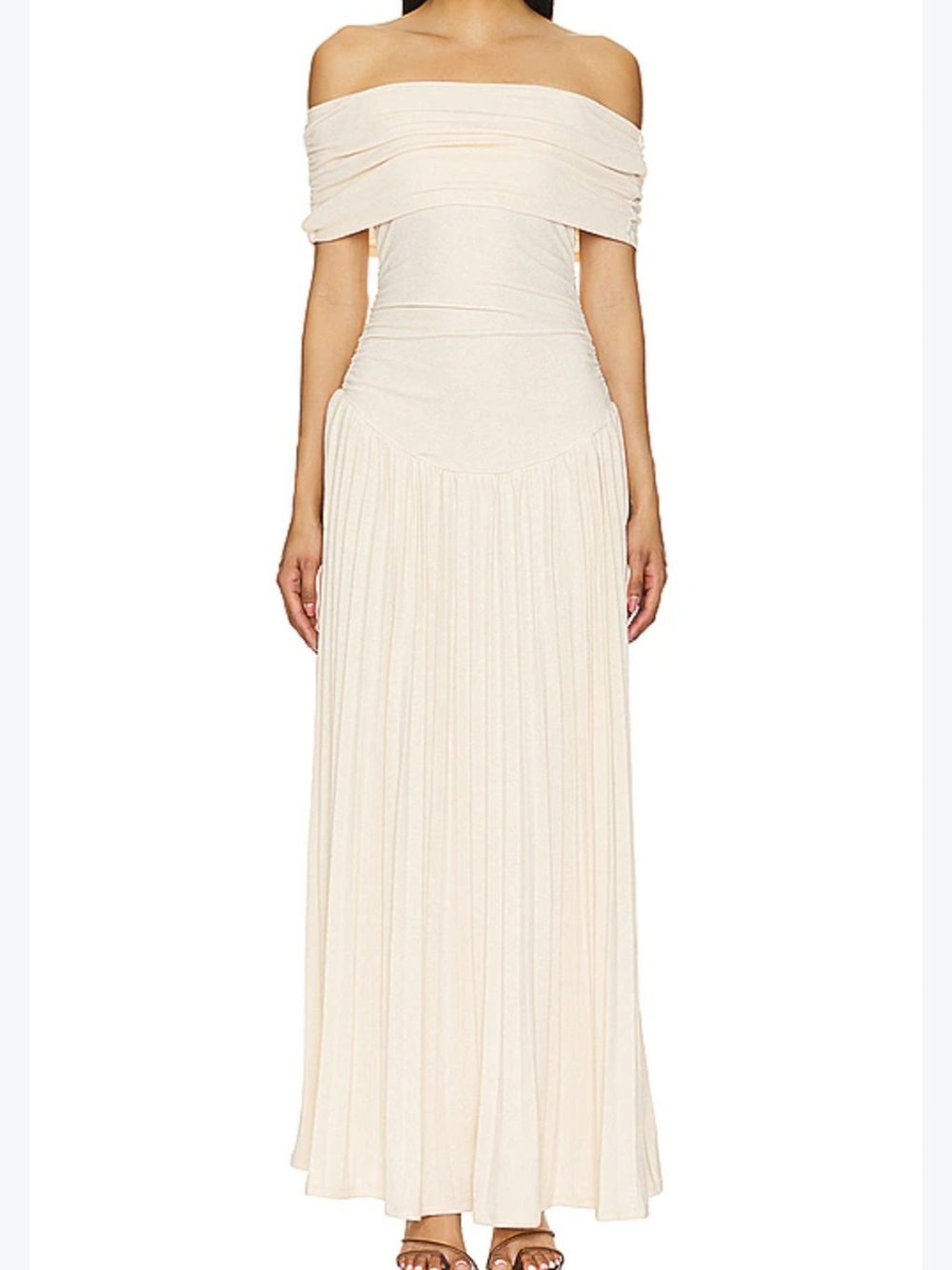 Lioness Field of Dreams Strapless oatmeal color Maxi Dress size XL new with tags